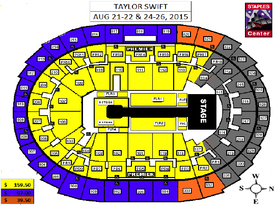 Taylor Swift Staples Center Seating Chart